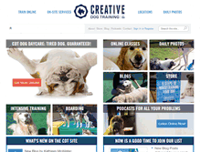 Tablet Screenshot of creativedogtraining.com